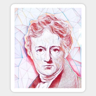 Charles Lamb Portrait | Charles Lamb Artwork | Line art Magnet